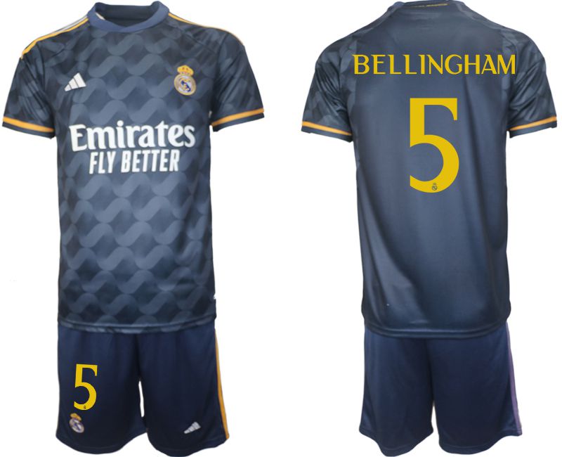 Men 2023-2024 Club Real Madrid away blue 5 Soccer Jersey